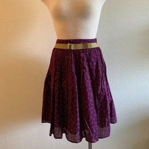 Purple Skirt with small flowers